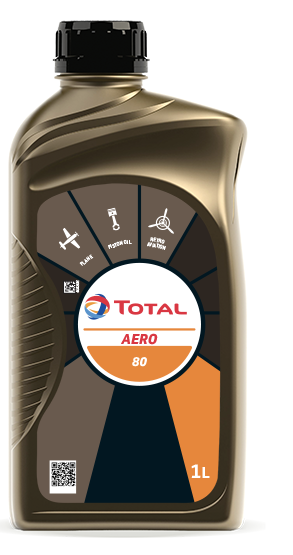 Letecký olej Total Aero 80 - 1 L - Motorové oleje pro pístové letecké motory